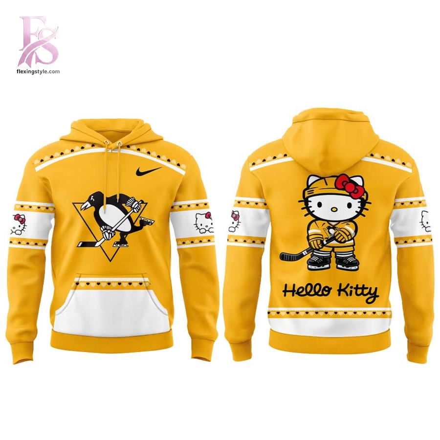 Casual outfit featuring Pittsburgh Penguins Hello Kitty Night 2026 Hoodie 2 with modern and comfortable design.