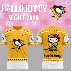 Casual outfit featuring Pittsburgh Penguins Hello Kitty Night 2026 Hoodie 3 with modern and comfortable design.