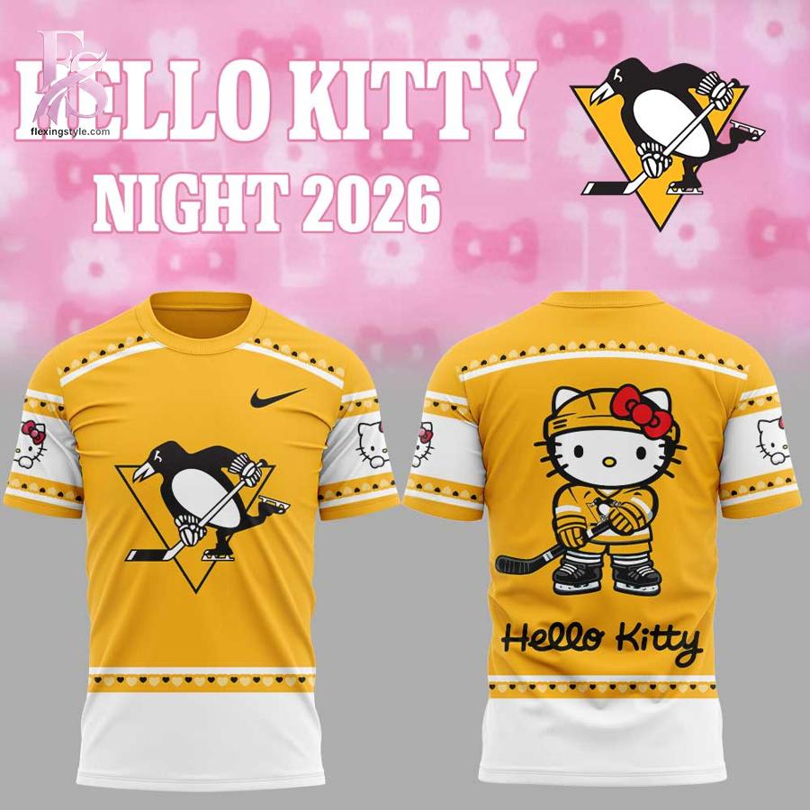 Casual outfit featuring Pittsburgh Penguins Hello Kitty Night 2026 Hoodie 3 with modern and comfortable design.