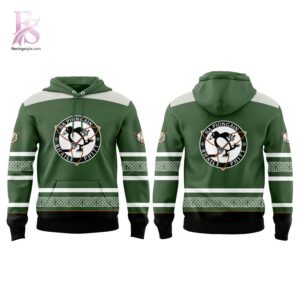 Clear product photo of Pittsburgh Penguins Irish Heritage Night 2026 Hoodie 2 showing a stylish design and comfortable everyday look.