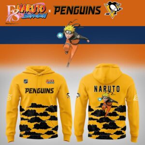 Trendy outfit showcased in Pittsburgh Penguins NARUTO Night 2026 Hoodie 1, combining contemporary fashion style with premium materials for a standout appearance.