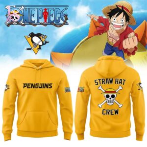 Clear product photo of Pittsburgh Penguins ONE PIECE Night 2026 Hoodie 1 showing a stylish design and comfortable everyday look.