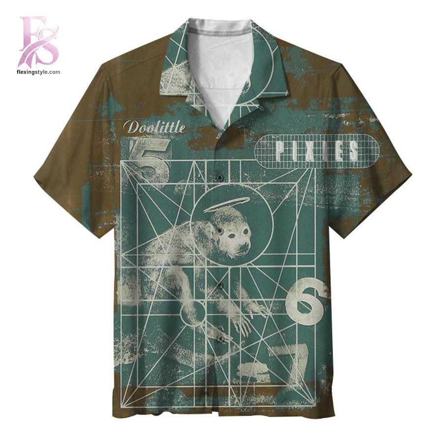 Contemporary unisex fashion design displayed in Pixies Doolittle Hawaiian Shirt 1 ideal for casual and urban wear
