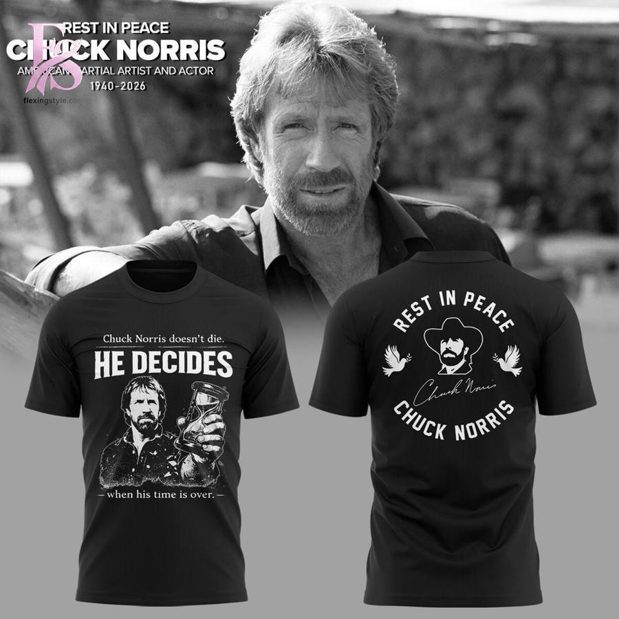 Bring new energy to your look with REST IN PEACE Chuck Norris Shirt 1.