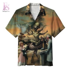 Unisex Hawaiian shirt designed with exotic floral motifs and comfortable relaxed silhouette – Screaming Trees Uncle Anesthesia album Hawaiian Shirt 1