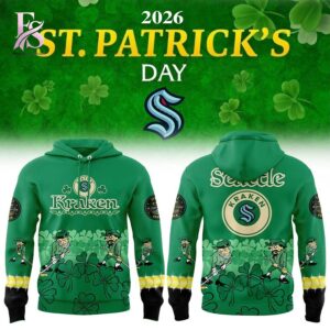Bring new energy to your look with Seattle Kraken St Patrick s Day 2026 Hoodie 1.