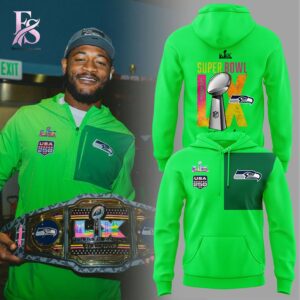 Clear product photo of Seattle Seahawks Super Bowl LX Champions Locker Room Trophy Hoodie 1 showing a stylish design and comfortable everyday look.