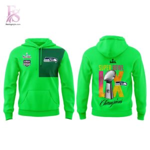 Clear product photo of Seattle Seahawks Super Bowl LX Champions Locker Room Trophy Hoodie 2 showing a stylish design and comfortable everyday look.