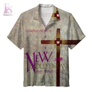 Unisex Hawaiian shirt designed with exotic floral motifs and comfortable relaxed silhouette – Simple Minds New Gold Dream Hawaiian Shirt 1