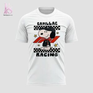 Casual outfit featuring Snoopy x Cadillac F1 Racing T Shirt 2 with modern and comfortable design.