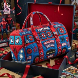 Detailed product image of Spider Man Quilted Duffle Bag 3 with eye-catching style and smooth finish.