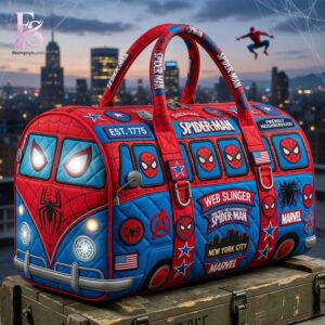 Detailed product image of Spider Man Quilted Duffle Bag 4 with eye-catching style and smooth finish.