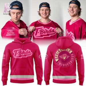 Detailed product image of Springfield Thunderbirds 2026 Pink in the Rink Hoodie 1 with eye-catching style and smooth finish.