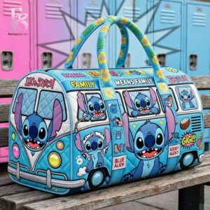 Detailed view of a fashionable apparel design in Stitch Quilted Duffle Bag 1, capturing the texture, colors, and stylish elements of the garment.