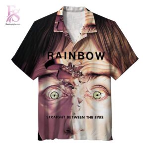 Lightweight tropical Hawaiian shirt with vibrant colors and classic camp collar design – Straight Between the Eyes Rainbow 2026 Hawaiian Shirt 1