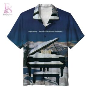 Unisex Hawaiian shirt designed with exotic floral motifs and comfortable relaxed silhouette – Supertramp Even in the Quietest Moments Hawaiian Shirt 1
