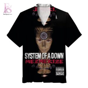 Beach-ready Hawaiian shirt with all-over tropical print and soft premium fabric – System of a Down Mezmerize Album Hawaiian Shirt 1