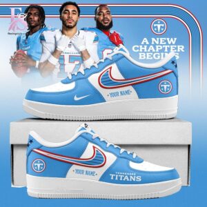 Bring new energy to your look with Tennessee Titans 2026 New Logo Air Force Shoes 1.