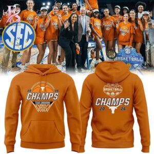 Detailed product image of Texas Longhorns 2026 Women s Basketball SEC Tournament Champs Hoodie 1 with eye-catching style and smooth finish.