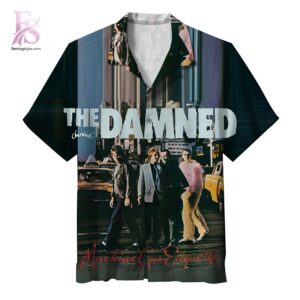 Lightweight tropical Hawaiian shirt with vibrant colors and classic camp collar design – The Damned Machine Gun Etiquette 2026 Hawaiian Shirt 1