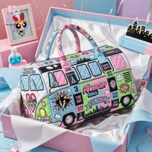 Detailed product image of The Powerpuff Girls Quilted Duffle Bag 4 with eye-catching style and smooth finish.