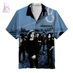 Beach-ready Hawaiian shirt with all-over tropical print and soft premium fabric – The Tragically Hip Album Hawaiian Shirt 1