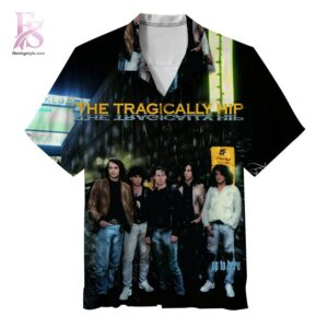 Unisex Hawaiian shirt designed with exotic floral motifs and comfortable relaxed silhouette – The Tragically Hip Up to Here Hawaiian Shirt 1