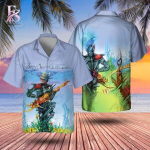 Contemporary unisex fashion design displayed in The Ultra Zone Steve Vai Hawaiian Shirt 1 ideal for casual and urban wear