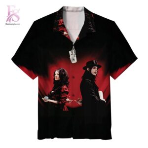High-quality The White Stripes Get Behind Me Satan Album Hawaiian Shirt 1 Hawaiian shirt