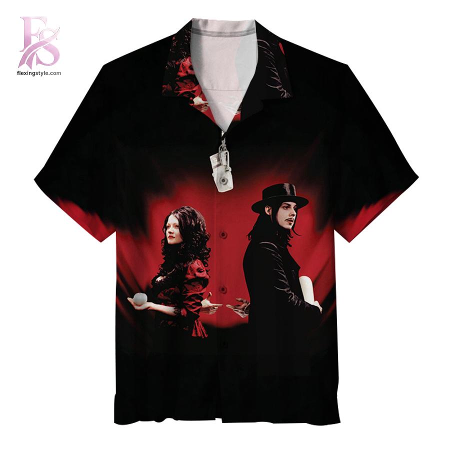 High-quality The White Stripes Get Behind Me Satan Album Hawaiian Shirt 1 Hawaiian shirt
