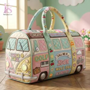 Casual outfit featuring Tyler the Creator Quilted Duffle Bag 1 with modern and comfortable design.