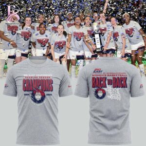 Trendy outfit showcased in Uconn Huskies BIG EAST Regular Season Back To Back Champions Shirt 1, combining contemporary fashion style with premium materials for a standout appearance.