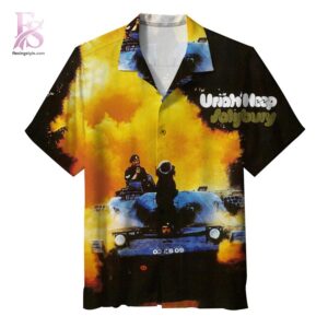 Beach-ready Hawaiian shirt with all-over tropical print and soft premium fabric – Uriah Heep Salisbury Hawaiian Shirt 1