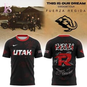 Modern fashion clothing displayed in Utah Mammoth Fuerza Regida This is our Dream Stadium Tour 2026 Shirt 1, designed for comfort, versatility, and effortless everyday style.