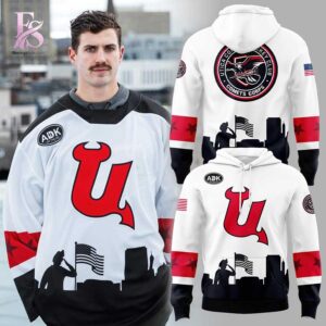 Wear it your way with Utica Comets Veterans Day Game Uniform 2026 Hoodie 1.