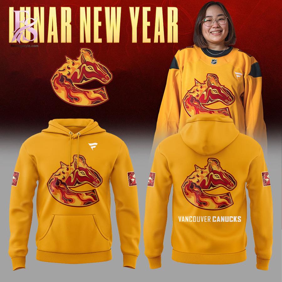 Wear it your way with Vancouver Canucks Lunar New Year 2026 Hoodie 1.