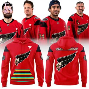 Detailed view of a fashionable apparel design in Washington Capitals Celebrating Black History Shirt 2, capturing the texture, colors, and stylish elements of the garment.