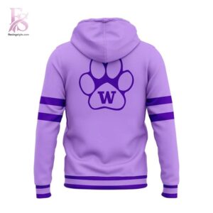 Casual outfit featuring Washington Huskies Softball Powder Purple Uniform Hoodie 3 with modern and comfortable design.