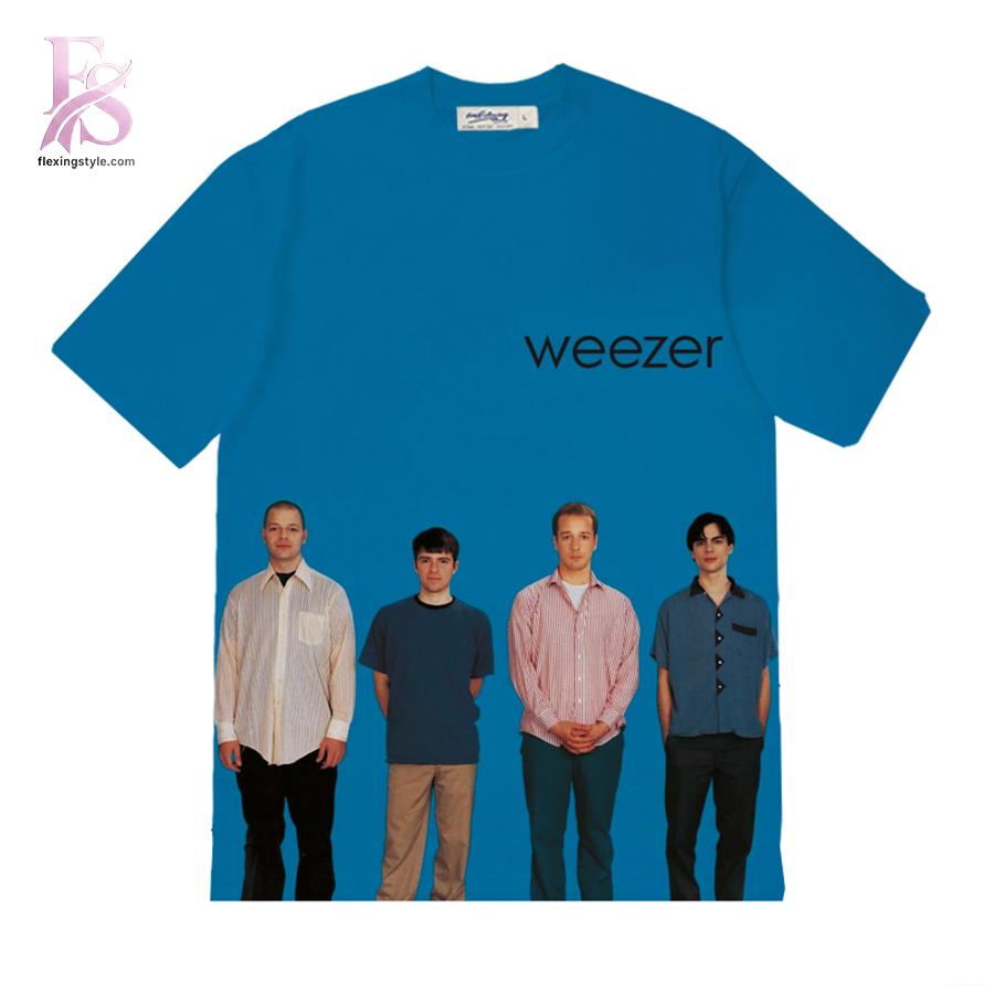 Casual outfit featuring Weezer Band T shirt 1 with modern and comfortable design.
