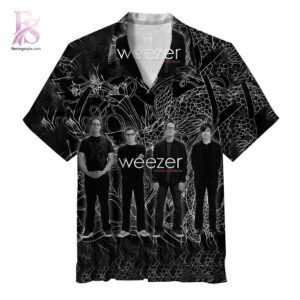 Unisex Hawaiian shirt designed with exotic floral motifs and comfortable relaxed silhouette – Weezer Van Make Believe Album Hawaiian Shirt 1