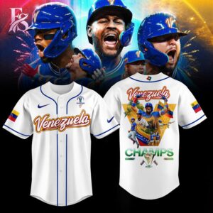 Bring new energy to your look with World Baseball Classic Champions x Venezuela 2026 white Jersey 1.