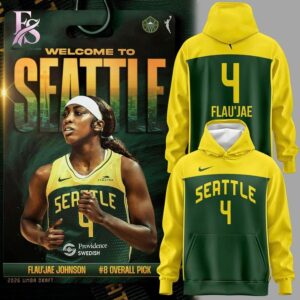 2026 Flau jae Johnson Seattle Storm Hoodie 1 featuring a versatile design for daily wear