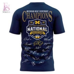 2026 Michigan Wolverines Men s Basketball National Champions Locker Room T Shirt 3 featuring a versatile design for daily wear