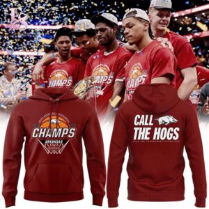 Minimalist fashion design suitable for casual and streetwear looks in 2026 SEC Tournament Champions Arkansas Razorbacks Hoodie 1