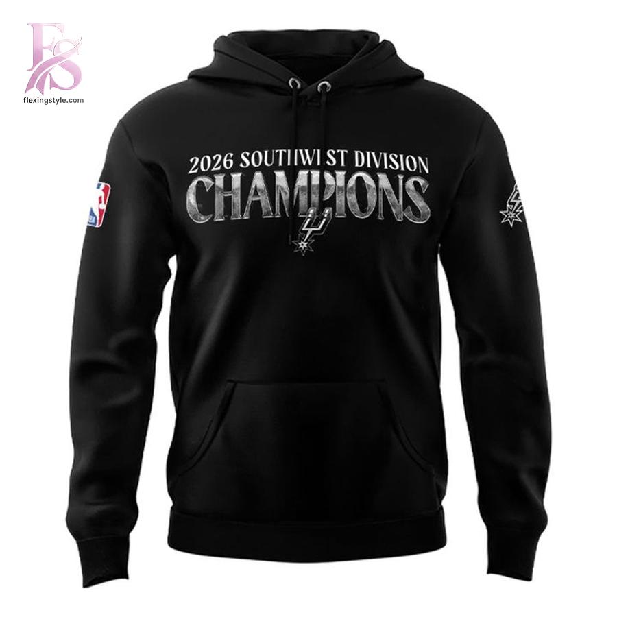 2026 San Antonio Spurs Southwest Division Champions Back to Back Hoodie 2 crafted for a casual and trendy everyday style