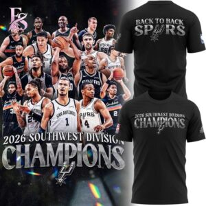 2026 San Antonio Spurs Southwest Division Champions Back to Back Hoodie 4 crafted for a casual and trendy everyday style