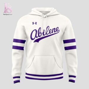 Abilene Christian Wildcats Baseball Throwback Uniform Hoodie 2 highlighting its unique style and everyday comfort