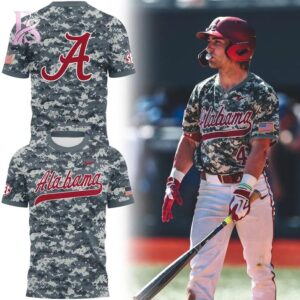 Everyday wardrobe essential presented in Alabama Crimson Tide Baseball Military Appreciation Hoodie 4 suitable for versatile styling options