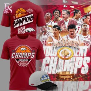 Arkansas Razorbacks Men s Basketball 2026 SEC Tournament Champions Locker Room T Shirt 1 crafted for a casual and trendy everyday style
