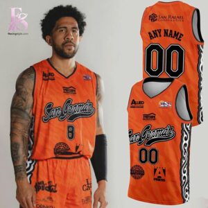 Trendy streetwear outfit featured in Atl ticos de San Germ n BSN 2026 Home Basketball Jersey 1 with modern casual styling and clean silhouette